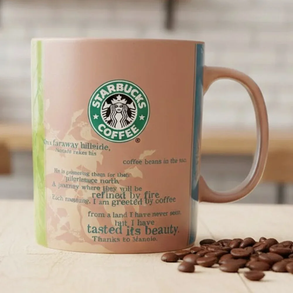 Starbucks Coffee Cup Mug 2006 Collectible Bean Story Manolo 18 fl. oz Ceramic